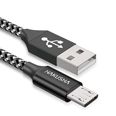 Afbeelding van HAKUSHA Micro USB kabel, [0.5M] 3A Snel opladen Duurzame Android kabel Nylon mobiele telefoonoplaadkabel voor Samsung S7 / S6 S5 J5 J7, Huawei, Nokia, Nexus, Sony, Tablet, PS4, Kindle