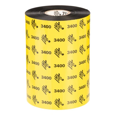 Afbeelding van Zebra 3400 Wax/Resin Thermal Ribbon 89mm x 450m printerlint