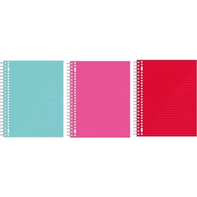 Afbeelding van Collegeblok Kangaro A4 pak à 3 stuks assorti kleuren per 6