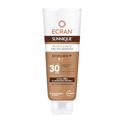 Afbeelding van Zonnebrand Gel Ecran Sunnique Broncea+ Crème SPF 30 (250 ml)