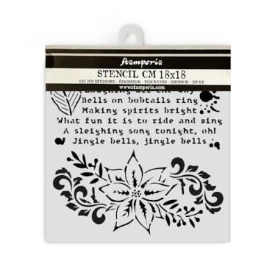 Afbeelding van Stamperia The Nutcracker Thick Stencil 18x18cm Poinsettia (KSTDQ107)