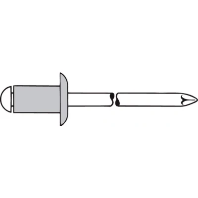 Afbeelding van Gesipa 1454030 Standaard blindklinknagel Platbolkop Open AL/ST 4,0 x 16mm (500st)