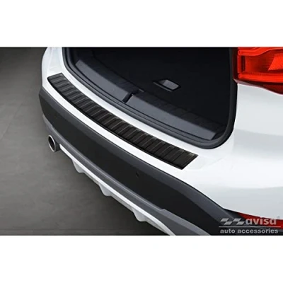 Afbeelding van Matzwart RVS Achterbumperprotector compatibel met BMW X1 (F48) 2015 2022 &#039;Ribs&#039;
