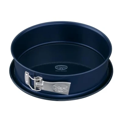 Afbeelding van Dr. Oetker springvorm Ø 26 cm, bakvorm met snij en krasbestendige emaille coating, &quot;Back Liebe Emaille&quot; serie, ronde cakevorm non stick ring (Kleur: blauw), Aantal: 1 stuk