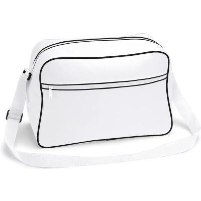 Afbeelding van Retro Schoudertas BagBase met verstelbare riem 18 Liter White