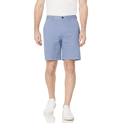 Afbeelding van Amazon Essentials Men&#039;s Korte broek met binnenbeenlengte van 23 cm en klassieke pasvorm, Blauw Geometrische afdruk, 33