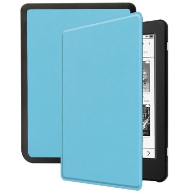 Afbeelding van Tolino Page 2 Hoes: iMoshion Slim Hard Case Bookcase Lichtblauw Kunstleder E Reader Hoezen