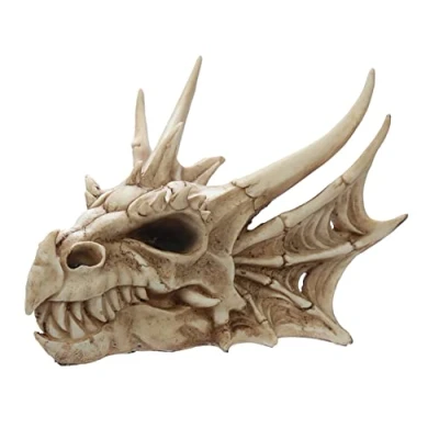Afbeelding van Puckator Dragon Skull Ornament Gothic Decor Toy Statue Beeldjes Gotische Woonaccessoires Miniatuur Sculptuur Hars