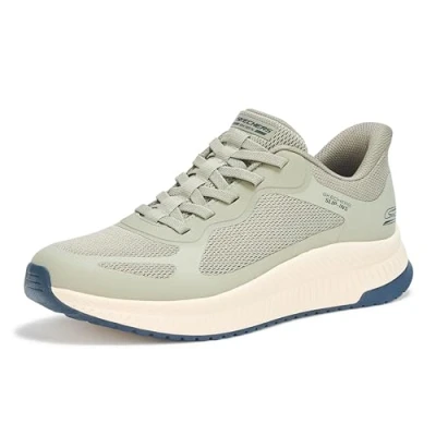Afbeelding van Skechers Slip ins: BOBS Squad 4 heren sneakers Groen Extra comfort Memory Foam Maat 45