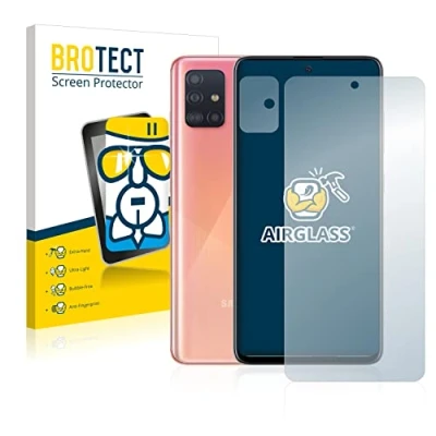 Afbeelding van BROTECT Screenprotector voor Samsung Galaxy A51 (Voor+Camera) Folie Beschermfolie Beschermglas transparant