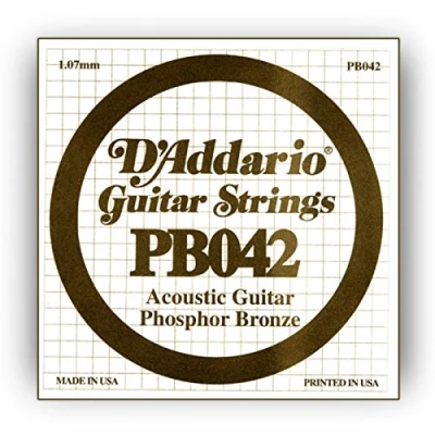 Afbeelding van D&#039;Addario PB042 Phosphor Bronze Enkele snaar voor gitaar