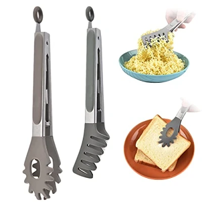 Afbeelding van Bncxdc Keukentang, 2 STKS Kooktang voor Keuken, BBQ tang Set, Hittebestendige Temperatuur Rvs Spaghetti Lepel Server Noedel Voedsel Serveren Tong Keuken Koken Bakgereedschap
