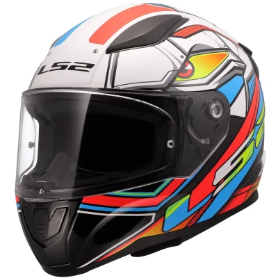 Afbeelding van LS2 FF353 Rapid II Xdron Helm, wit blauw oranje, afmeting 3XL voor man
