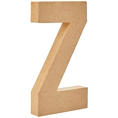 Afbeelding van Creotime papier mâché letter Z 20,5 cm