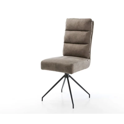 Afbeelding van Draaistoel Pela Flex kruisframe conisch zwart taupe vintage 180