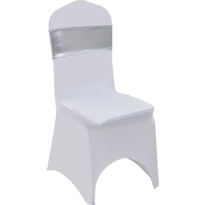 Afbeelding van vidaXL 25 st Stoellint met diamant stretch zilver