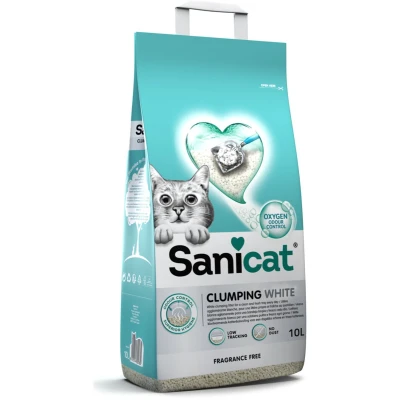 Afbeelding van Sanicat Kattenbakvulling Clumping White 10 liter