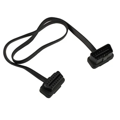 Afbeelding van Futheda Auto OBD II OBD2 Kabel Verlengkabel Profiel Platte 16 Pin Mannelijke naar Vrouwelijke Diagnostische Connector Adapter Compatibel met Bluetooth Wifi USB ECU Lezers OBDII Code Scanners 60cm