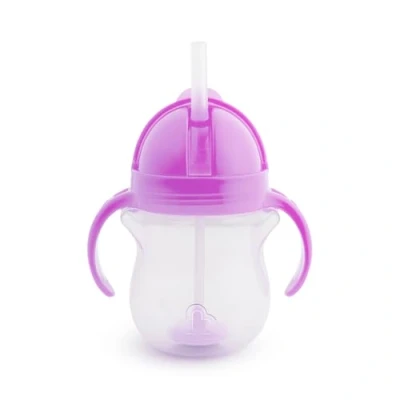 Afbeelding van Munchkin Tip &amp; sip drinkbeker met rietje paars