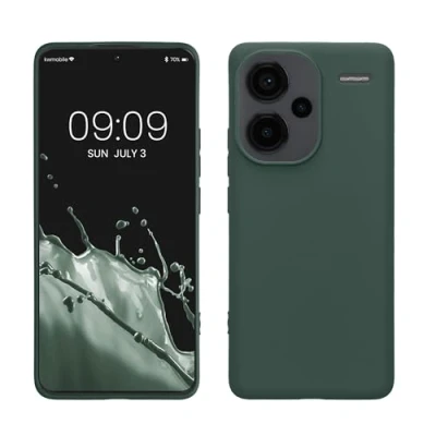 Afbeelding van kwmobile telefoonhoesje geschikt voor Xiaomi Redmi Note 13 Pro+ 5G / Pro Plus Hoesje smartphone Back cover in mosgroen