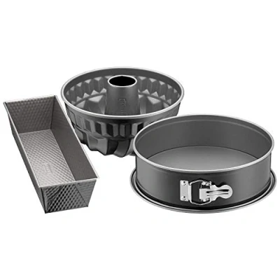 Afbeelding van Kaiser Inspiration bakvormen, 3 delig, met springvorm (platte bodem), gugelhupf bakvorm, cakevorm antiaanbaklaag