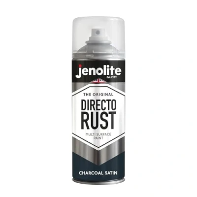 Afbeelding van JENOLITE Directorust Satijnverf HOUTSKOOLGRIJS Multi oppervlak Hout, metaal, kunststof, keramiek en verroeste oppervlakken 400 ml RAL 7016