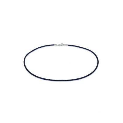 Afbeelding van Nenalina Dames Halsketting Basis Combineerbaar met Zijden Band in 925 sterling zilver
