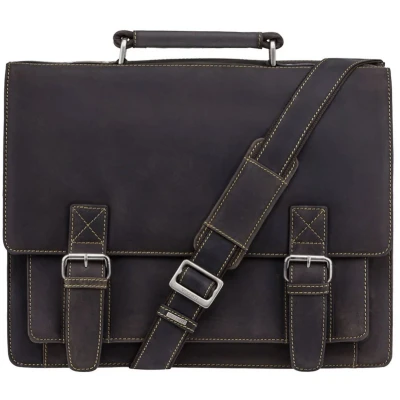 Afbeelding van Visconti Hercules XL Messenger Bag Aktetas leder bruin kwaliteit