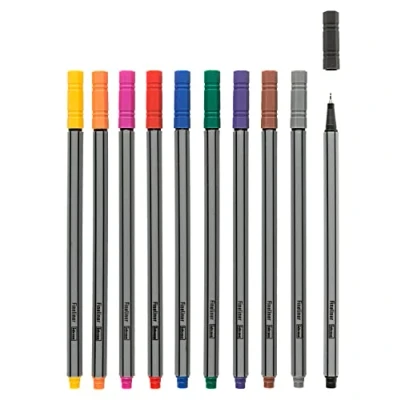 Afbeelding van Idena 516113 Fineliner in etui, 0,4 mm lijndikte, 10 verschillende kleuren, 1 set