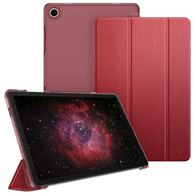 Afbeelding van Fintie Hoes voor Samsung Galaxy Tab A9 Plus 11 inch 2023, ultradunne beschermhoes met doorzichtige achterkant automatische slaap waakfunctie Tablet A9+ SM X210/X216/X218, rood