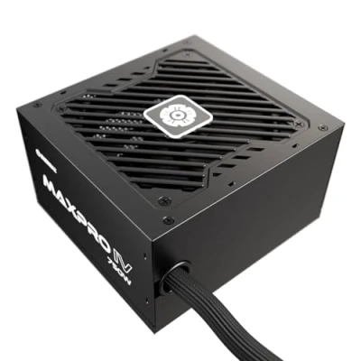 Afbeelding van ENERMAX MAXPRO IV 750 WattNiet modulaire ATX Gaming PC VoedingIndividuele Mesh Sleeve Kabel80 PlusGeluidsarme 120 mm ventilatorJapan. Condensator met 5 voudige beschermingscircuitEMP750W