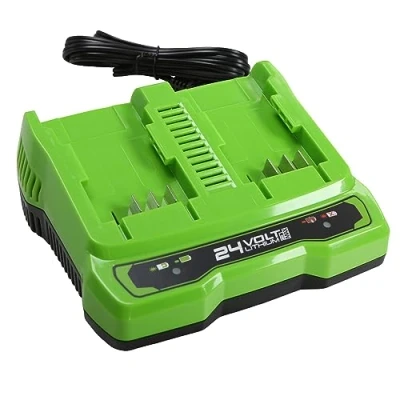Afbeelding van Greenworks Dubbele Acculader 24 Volt
