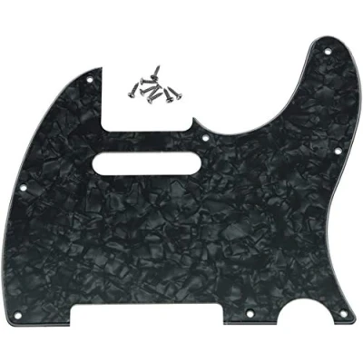 Afbeelding van Dopro 8 Hole Tele Gitaar Pickguard Scratch Plate past USA/Mexicaanse Fender Telecaster Black Pearl