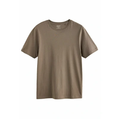 Afbeelding van Next CREW NECK Tshirt basic, Heren, Maat: Small, Neutral brown