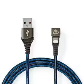Afbeelding van Data en oplaadkabel USB A Male naar Apple Lightning 8 pins Ned
