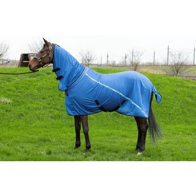 Afbeelding van Harry&#039;s Horse Vliegendeken Mesh Pro Neck blauw 165/215