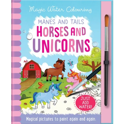 Afbeelding van Manes and Tails Horses Unicorns, Mess Free Activity Book (Magic Water Colouring)