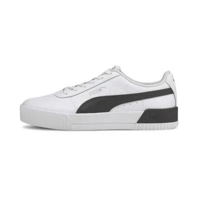 Afbeelding van PUMA Carina L, grote sneakers, dames, wit (wit zwart zilver), 38,5 EU