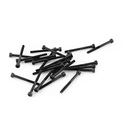 Afbeelding van Walfront M3 Black Hex Socket Cap Schroefset 12,9 graden legering koolstofstaal DIN912 4 50 mm, volledige schroefdraad, effen afwerking (M3 x 35 mm (gedeeltelijk met schroefdraad) 24 stuks)