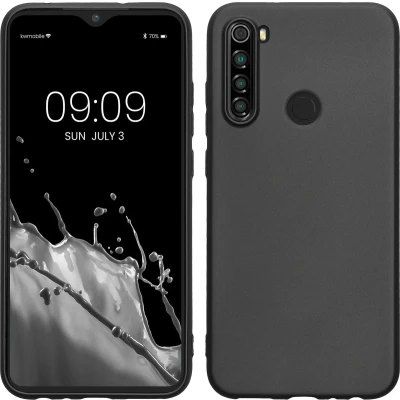 Afbeelding van kwmobile telefoonhoesje geschikt voor Xiaomi Redmi Note 8 (2019 / 2021) Hoesje smartphone Back cover in metallic grijs