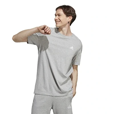 Afbeelding van adidas Sportswear Essentials Tshirt basic, Heren, Maat: Medium, Medium grey heather