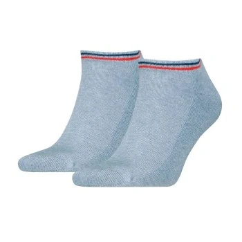 Afbeelding van Tommy Hilfiger 4 paar heren Iconic sneakers maat 39 49 sneaker sokken, blauw (light blue melange), 42 EU