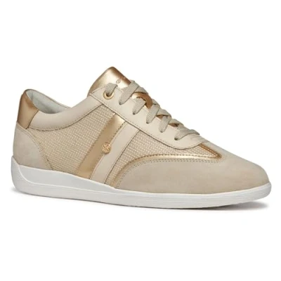Afbeelding van Geox Sneakers laag, Dames, Maat: 40, light gold taupe Leer en textiel