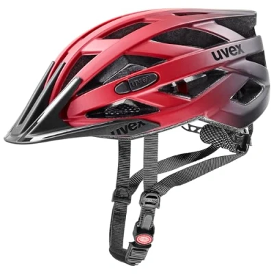 Afbeelding van uvex i vo cc, Fietshelm Unisex Volwassene, red black matt, 52 57 cm