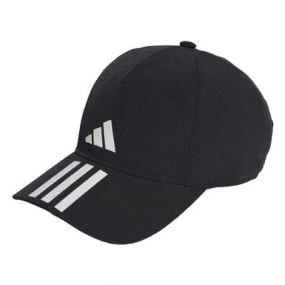 Afbeelding van adidas Performance Stripes Aeroready Running Training Baseball Pet Black white, Maat: XXS/XS, white