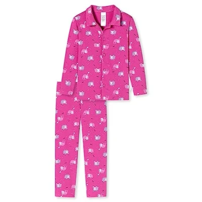 Afbeelding van Schiesser Meisjespyjama lang pyjamaset, roze, 116