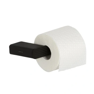 Afbeelding van Toiletrolhouder Geesa Shift Zonder Klep met Horizontaal Strepenpatroon Zwart