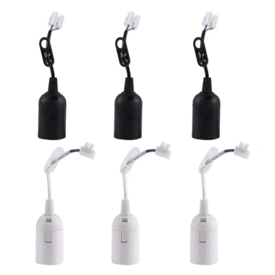 Afbeelding van LNGJIN 6 stuks lamphouders met kabel, E27 lampfitting, fitting stekker, lampfitting gloeilampfitting, voor bouwplaatsen, renovaties en werken