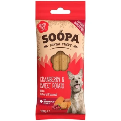 Afbeelding van Soopa Dental Sticks Cranberry &amp; Sweet Potato