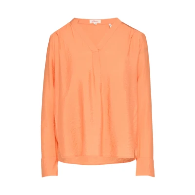 Afbeelding van s.Oliver Strukturierte MIT Vausschnitt Blouse, Dames, Maat: 36, Orange